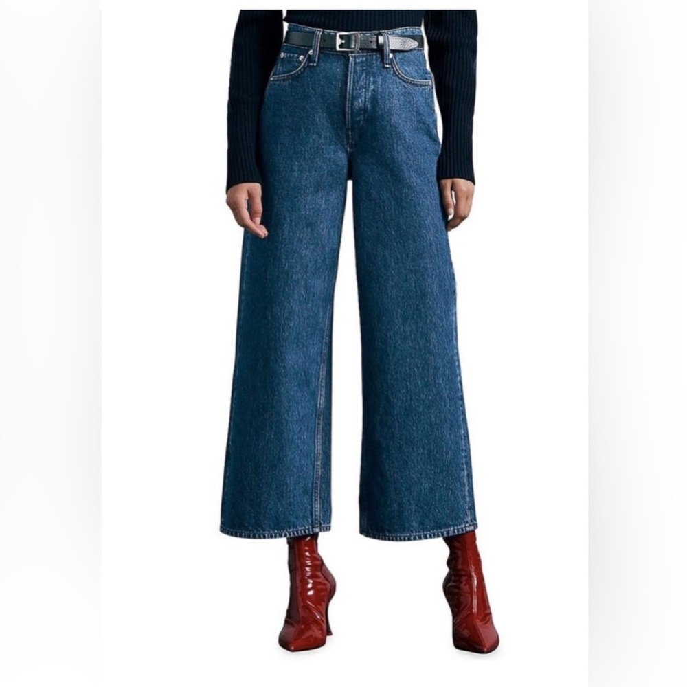 RAG & BONE Maya High Rise Ankle Wide Leg Jeans 31